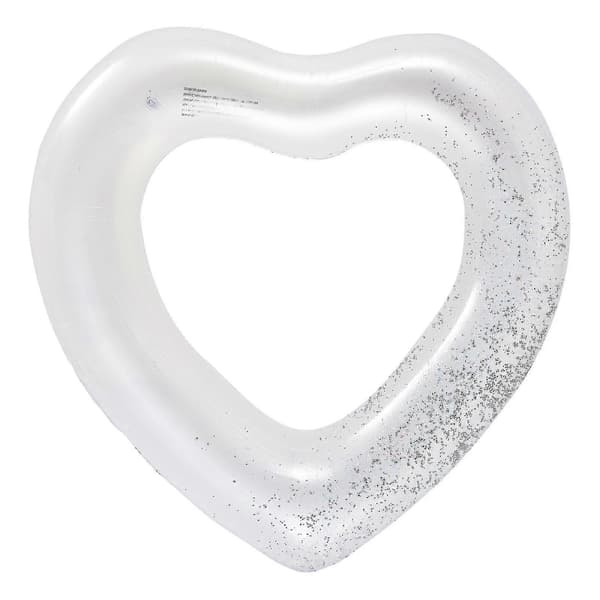 Hjärtformad Badring Pool Float Ring Uppblåsbar Badring Float Loungers