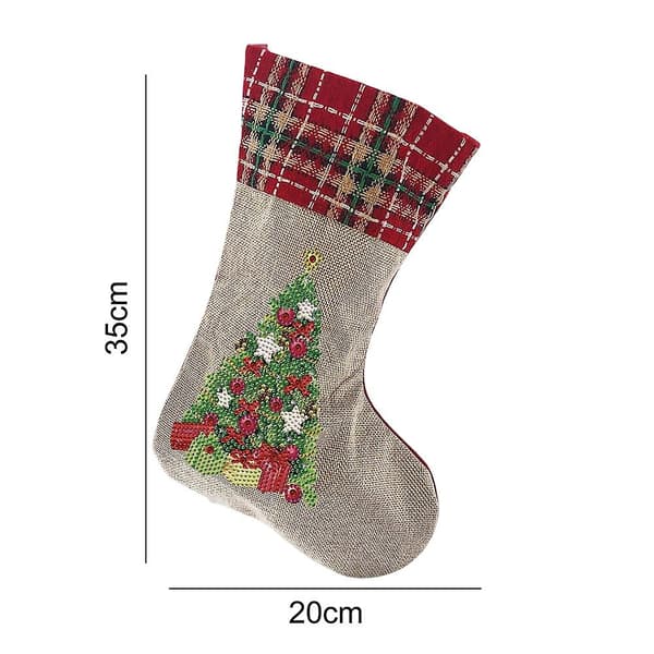 Strassmålning Julstrumpor Ornament DIY Diamantmålning Julgodispåse