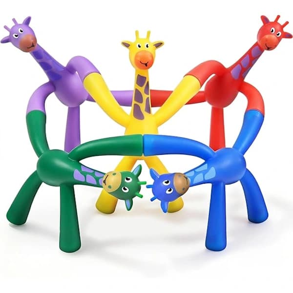 10 st magnetiska reseleksaker för barn, sensoriska fidgetleksaker för flygresor, reseaktiviteter för småbarn i åldrarna 2-8 år giraffe