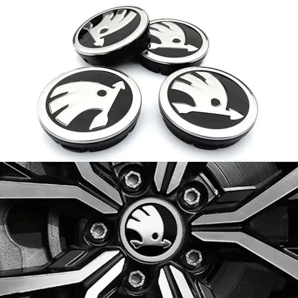 4-pack - Skoda Navkapslar / Fälgnavsemblem - Bil 60 56 mm 60 56mm