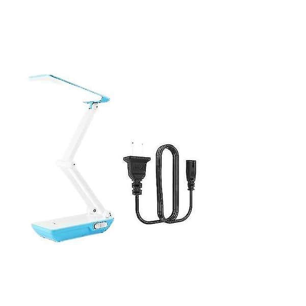 Sammenleggbar skrivebordslampe 3 lysmoduser 800mah oppladbart batteri 21 lysdioder (blå)