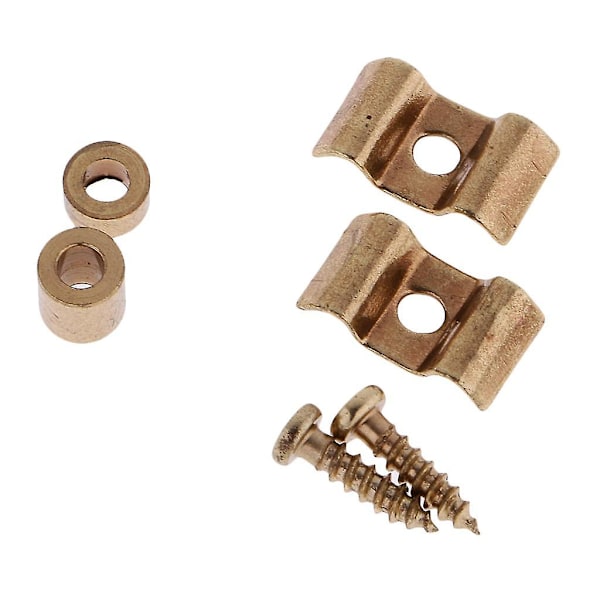 6xGitar Roller String Tree Guide Retainer Sett for Elektrisk Gitar Gull
