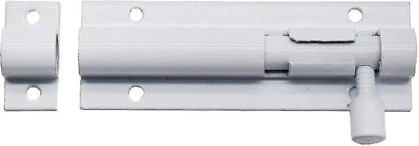 Vit Aluminiumlegering Glidspärr Dörrcylinder 3 Tum Säkerhetsgrind Glidspärr 2st