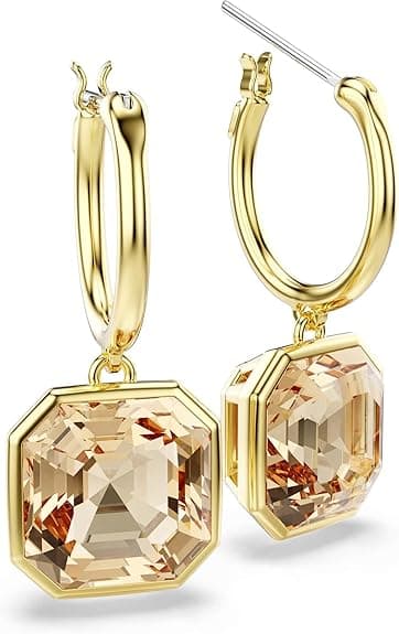 Bärnstensfärgade eleganta örhängen, Millennium-kollektionen, guld