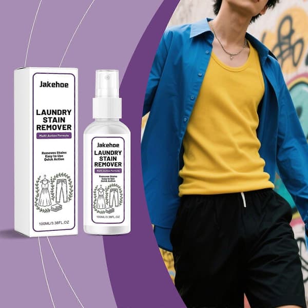 Pletfjerner Spray til Tøj, Multi-Action Stofpletfjerner til Tøj, Skånsom Formel til Kaffe-, Olie-, Blæk- og Madpletter, Bærbar 100 ml 2PCS