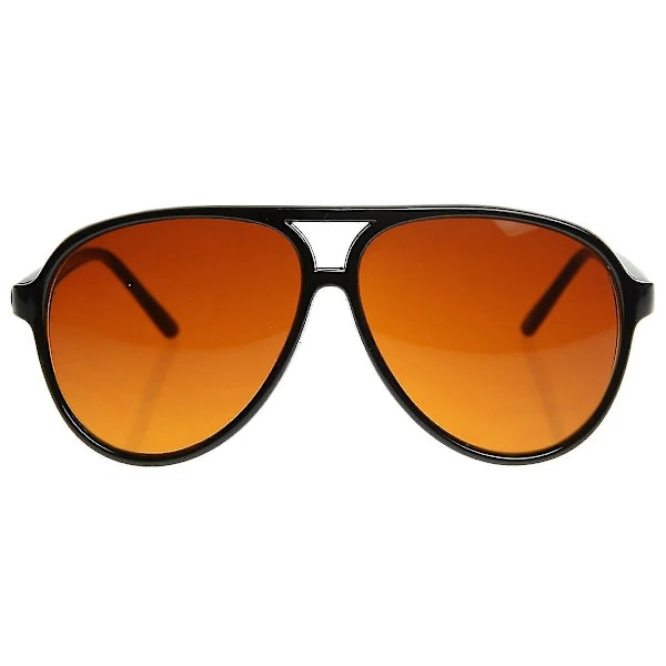 Retro 80'er blå oversized aviator solbriller i plastik