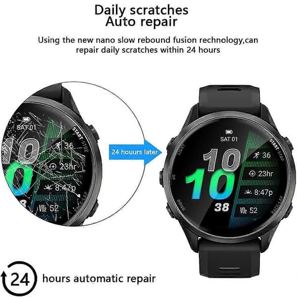 3 st för Garmin Forerunner 970 TPU klockskärmskydd 3D kant anti-rep hydrogelfilm