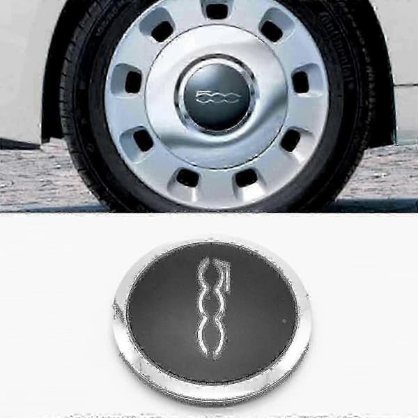 Fiat 500 133mm silver navkapslar för fälgar