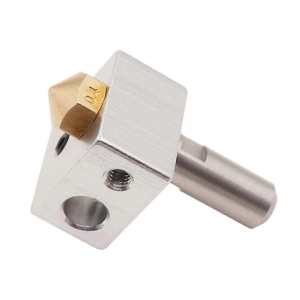 til 3D-printer MK10 Hotend Dysehals M7 Gevind Aluminium Varmeblok Forbedret Version 1 Pakke