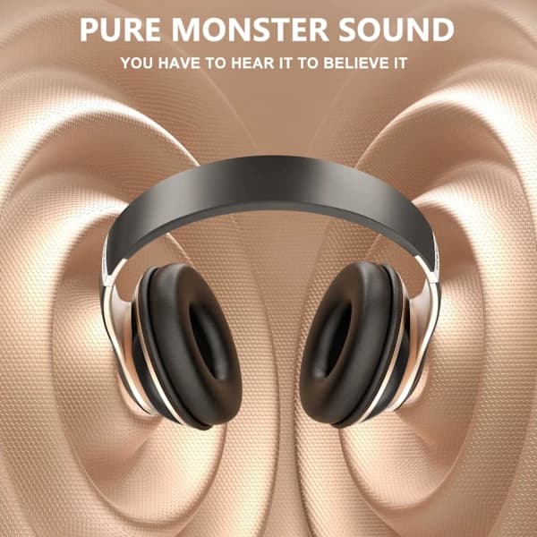 Bluetooth Over-Ear Hodetelefoner, 6 EQ-moduser, Trådløse Hodetelefoner, 65-timers Spilletid