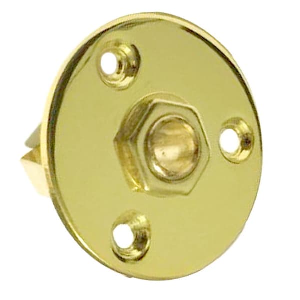 2xRund Jack Plate Socket Connector 1/4\" 6.35mm för Elbas Gitarr Guld