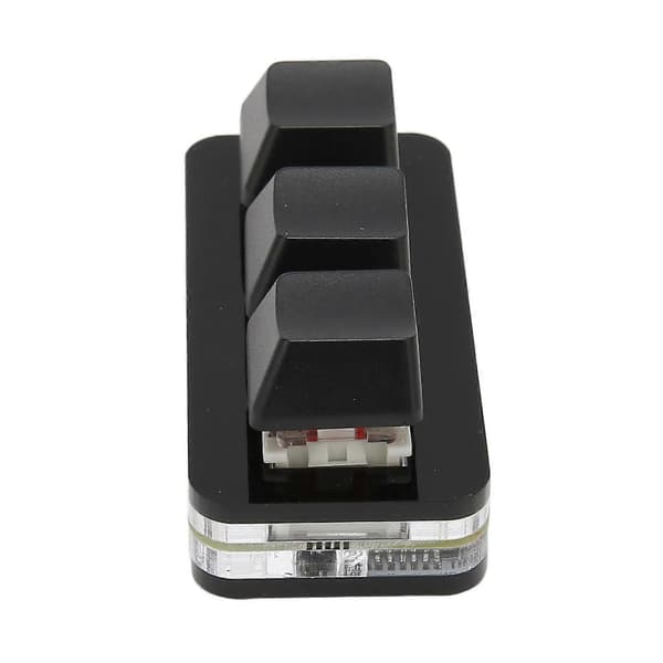 USB 3-tastet Mini-tastatur RGB LED-baggrundsbelysning understøtter Hot Swap OSU HID Makroprogrammeringstastatur til Windows til OS X til Linux Sort