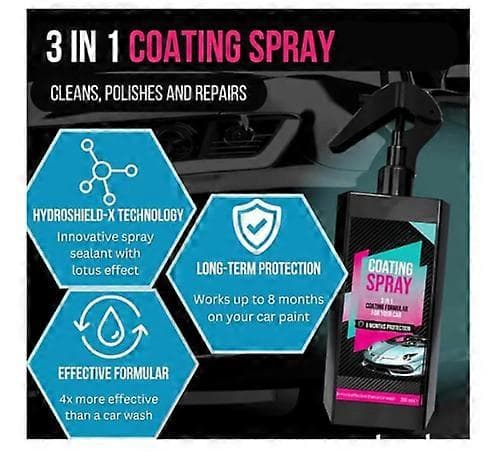 3 i 1 Keramiskt Bilspray, 2025 Uppgraderad Multifunktionell Beläggningsagent