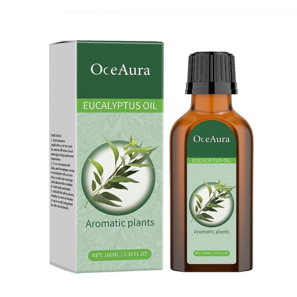 Eukalyptus eterisk olje Organisk eukalyptusolje - for diffuser, hår, ansikt, hudpleie, aromaterapi, hode- og kroppshudmassasje 3pcs