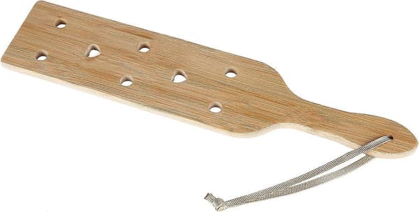 Bambuträpaddel Lättviktig träpaddel med lufthål, 33,8 cm