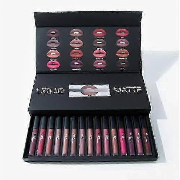 Hudabeauty 16 stk/sæt julekit flydende matte læbestifter BEGRÆNSET UDGAVE