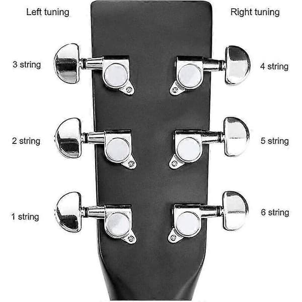 6st Gitarrstämskruvar, 3v3h Gitarrstämmare, Mekaniska Stämskruvar För Akustisk Eller Elektrisk Gitarr, Mekaniska Stämskruvar