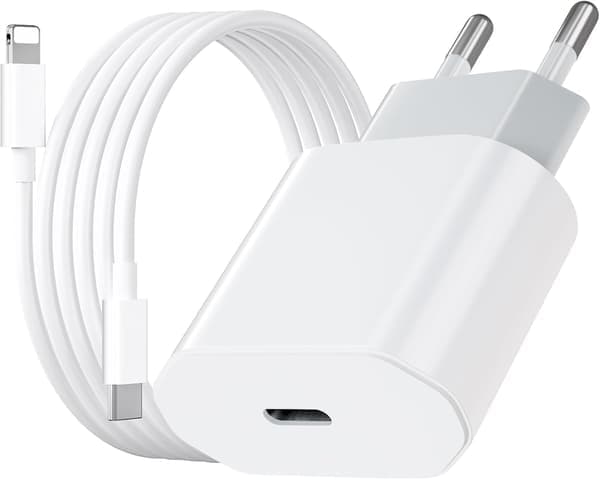 iPhone-pikalaturi USB-C PD 3.0. 20W virtasovitin + kaapeli