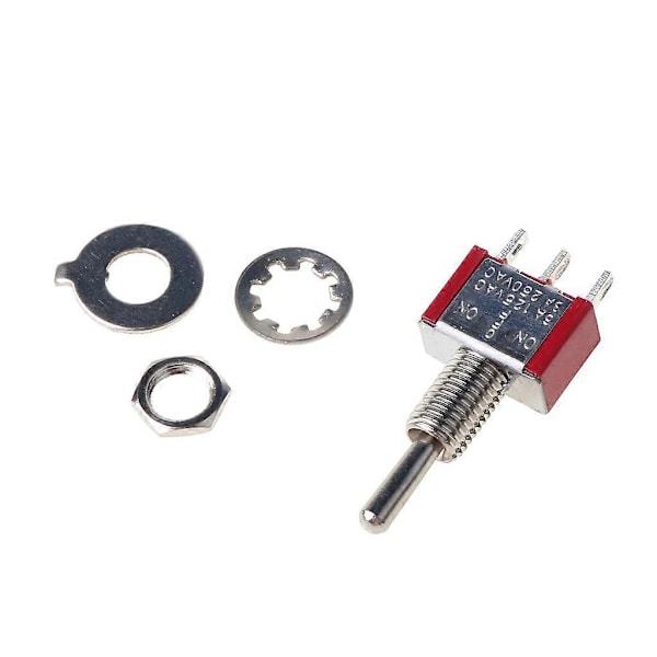 MTS-103 3-polig elektrisk vippströmbrytare ON-Off-ON 3-läges SPDT-brytare för bilbåt instrumentbräda AC250V 2A 120V 5A Röd