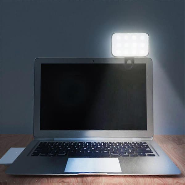 1/2 stk. Selfie LED-lysring Blitzklips Genopladeligt kamera til telefon og iPhone-tablets 1pc