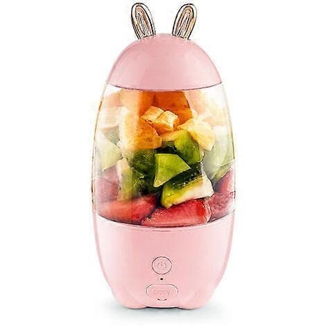 Bærbar juicer, elektrisk multifunksjonell studentjuicer for juiceutvinning, rosa