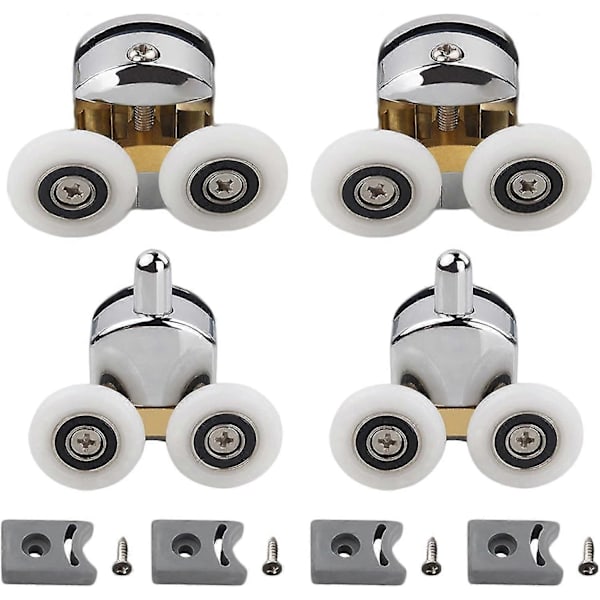 Brusedørsruller, 23 mm diameter til skydedør til 4-6 mm glas, reservedele til badeværelset