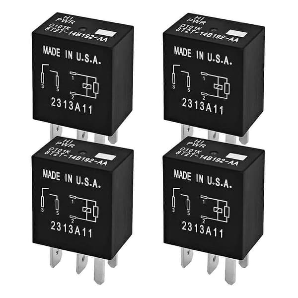 8T2T-14B192-AA Relæ - 4-benet 12VDC Bilrelæ - Erstatning for Ford Kuga Edge New Mondeo Expl