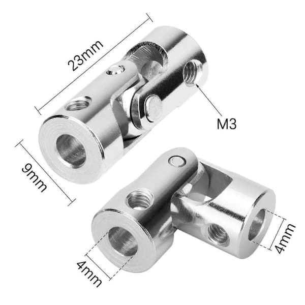 4 pakker 4 mm til 4 mm stål universal samling drejelig model DIY motor