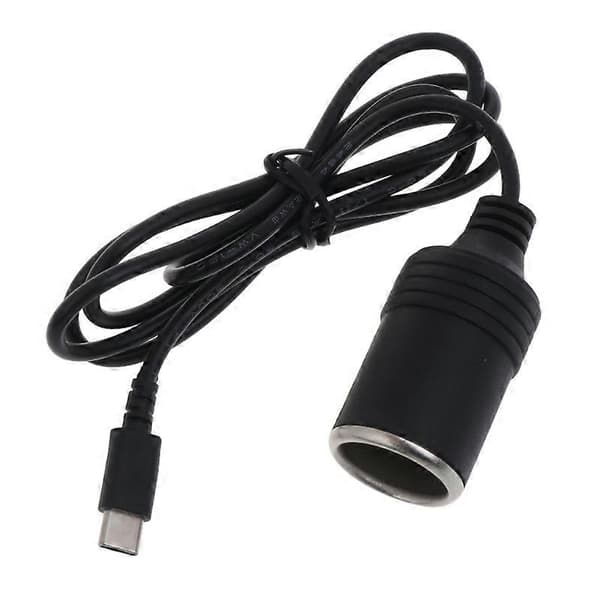 USB C PD til 12V 60W bilcigarettænderstikadapter til biloplader og støvsuger 1m