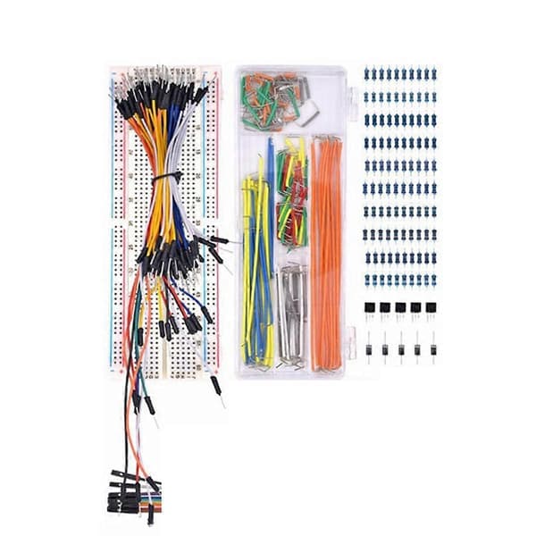 Elektronisk komponentkit 830 tilslutningspunkter Breadboard-kabelmodstand anvendelig til R3