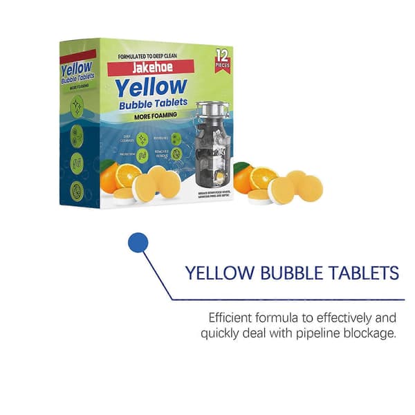 Avfallskvarn Rengöring Deodorant Tabletter - 12-pack, Fräsch Citrus Skum Diskho 3pcs