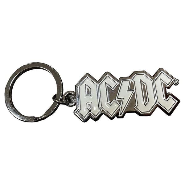 AC/DC Band Logo Mono Nøglering