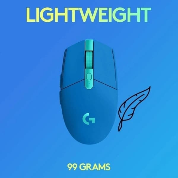 Logitech G305 LIGHTSPEED trådlös gamingmus, HERO 12K-sensor, 12 000 DPI, lättvikt, 6 programmerbara knappar, 250 timmars batteritid