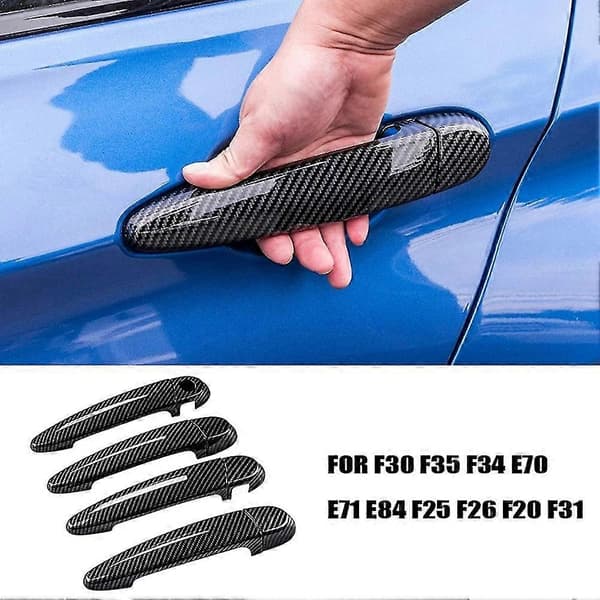 Karbonfiber Utvendig Dørhåndtak Deksel Trim For - 1 2 3 4 Serie E87 E90 E91 E92 E93 F30 X