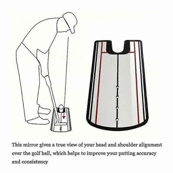 Golf Putting Eyeline Alignment Mirror Träningshjälp Putter Swing Trainer Övning