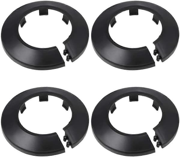 Rörskyddsdekoration PP-plast vattenrörsmanschett svart 43mm 4st