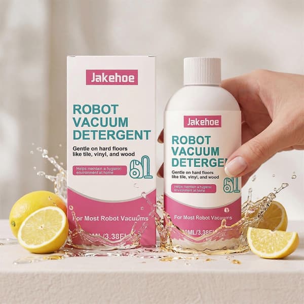 Robotstøvsuger Vaskemiddel, 100 ml Gulvrensemiddel til Mopperobotter, Stribefri Hård Gulvrens til Fliser/Træ/Vinyl, Frisk Duft 2PCS