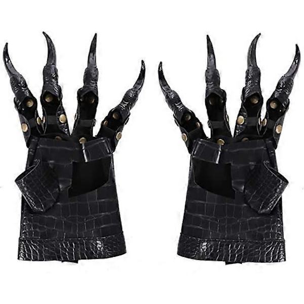 Halloween-käsineet, naamiaisasusteet, lohikäärmeen kynsikädet, kynsikkäät, musta