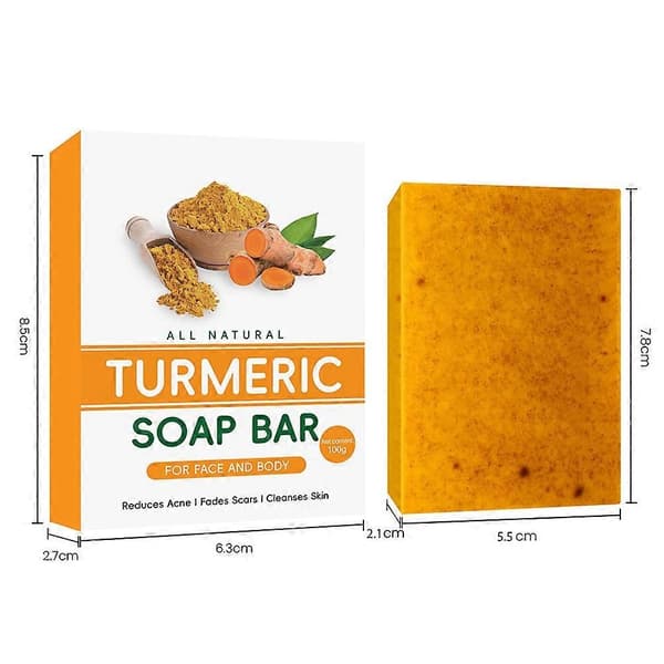 Gurkmeja Kojic Glow-Hudljusande tvålar bleker mörka fläckar exfolierar huden tvålar ansiktsvårdsprodukter 2pcs