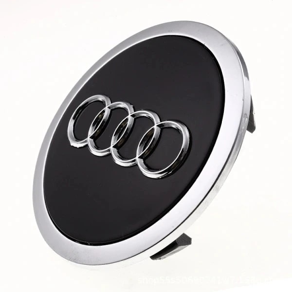 Audi senterkopp 60mm 4-pakning black