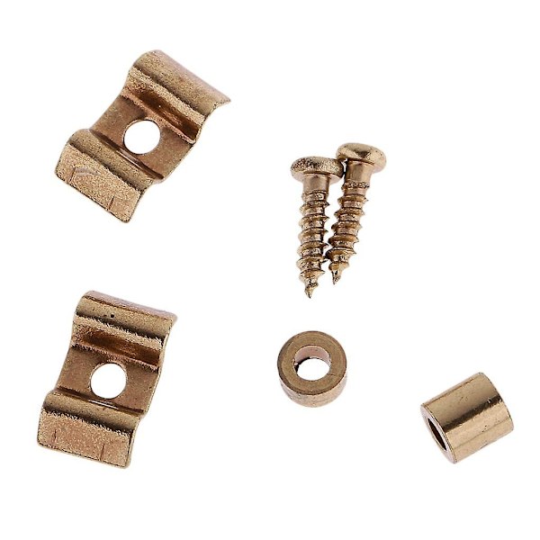 6xGitar Roller String Tree Guide Retainer Sett for Elektrisk Gitar Gull