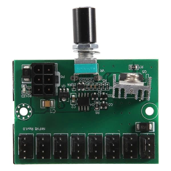 Computer Case 12V Miner Ventilator Hastighedsregulator 8-kanals Ventilatorhub PWM Højeffekt Voldsom Ventilatorstyring
