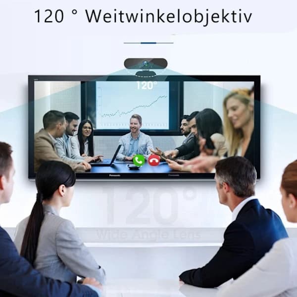 1080P Webcam med mikrofon - Sort - 1080P