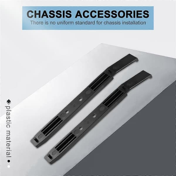 4 par harddisk-skinner, kabinettbur-tilbehør, stasjonsskuff-glidere, plastskinner for 3,5 til 5,25 harddisk-skuff