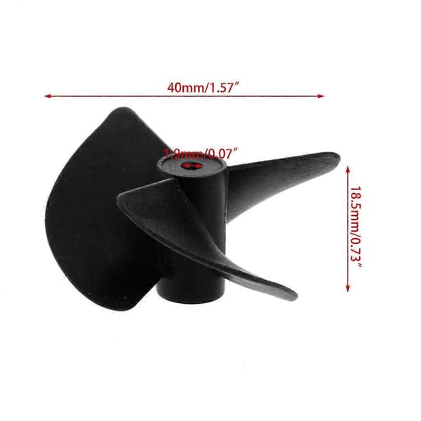 Plast 3-bladig propellerpaddel 40 mm diameter DIY RC modellbåt marinbåt