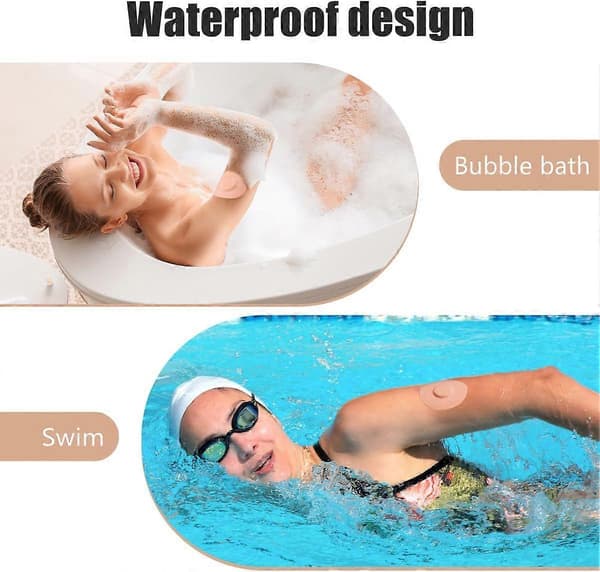 2025 Freestyle Libre 2 Sensorbeskyttelse Vanntett 20-pakning (Beige)