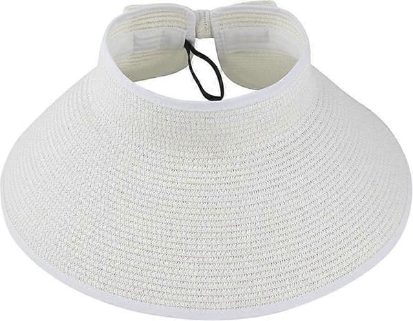 Dame solhat med bred skygge, foldbar solskærm, strandhat, hul spidsform, kasket