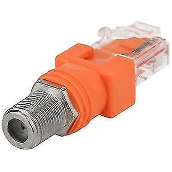 4-pakke RF F hun til RJ45 han koaksial til Ethernet-adapter