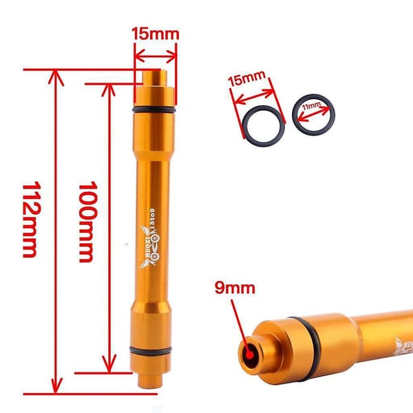 4x Cykel 15mm til 9mm Thru Axle Quick Release Nav Konverteringsspyd Adapter