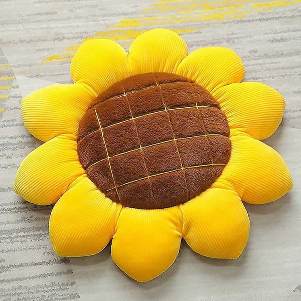 Blomkudde Solros Golvkuddar Barn Soffstol Kudde Solros Kudde (Solros, 40cm)